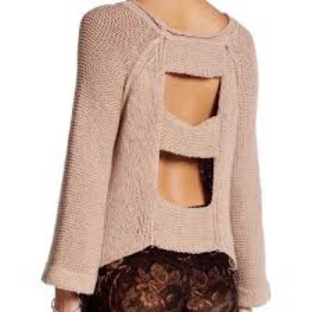Free People Sexy Sweater with Cut Out Back Detail